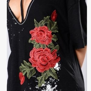Black tunic with embroidery